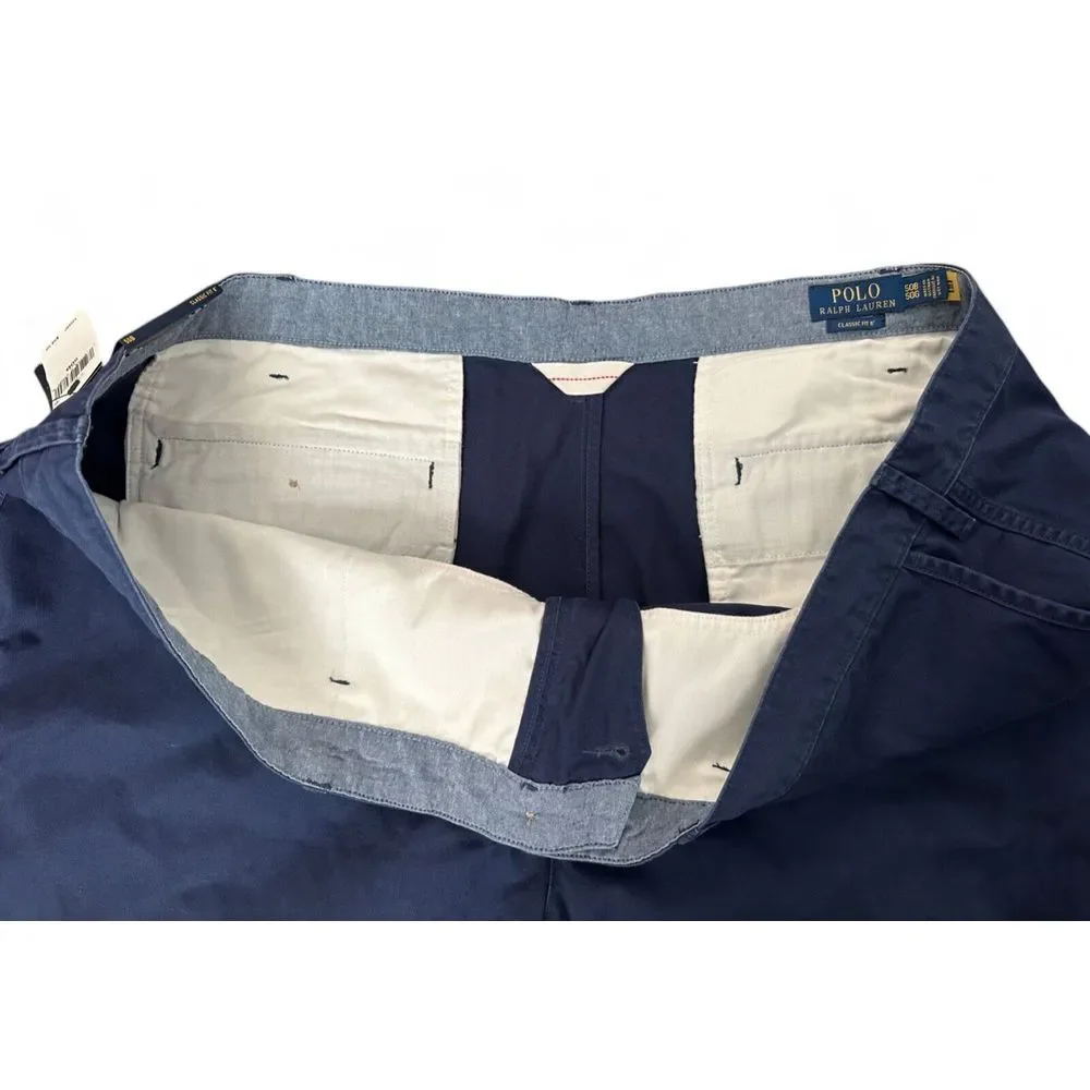 NWT Polo Ralph Lauren Shorts Mens Navy Blue Chino Classic Fit 8